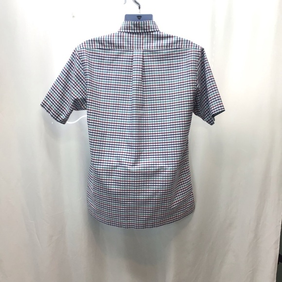 Outfitters by Lands End Men's Traditional Fit Plaid Short Sleeve Shirt Size Med - Picture 5 of 7